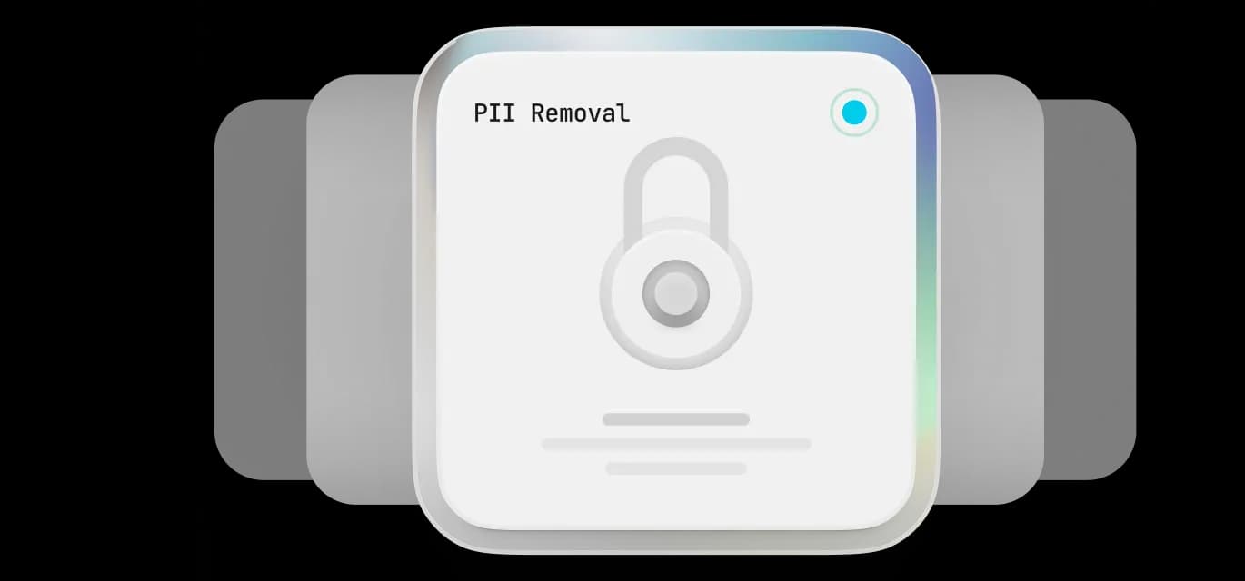 Security and PII safeguard feature visual